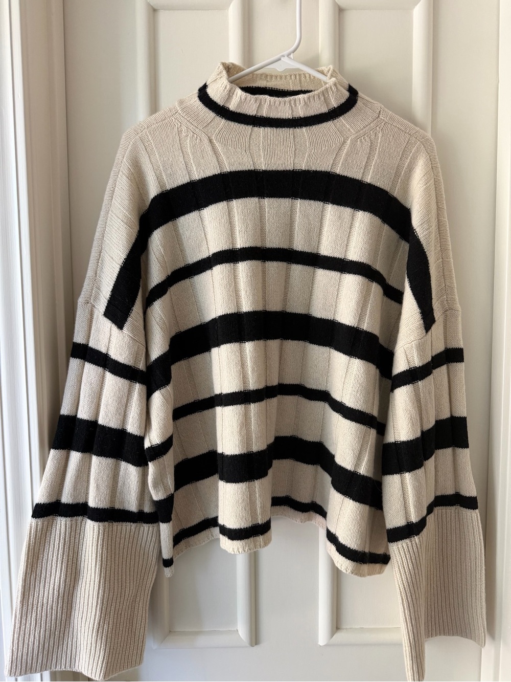 NWT Madewell Ribbed Cashmere-Wool Blend Pullover Sweater